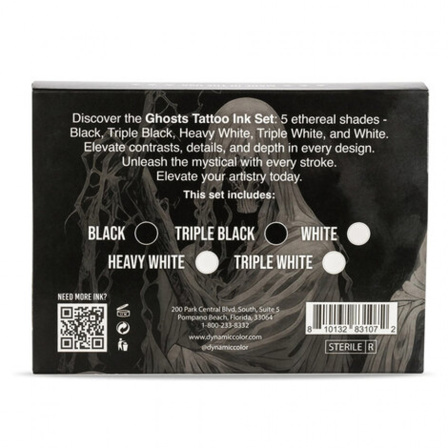 Тату краска Dynamic Colors Ghosts Color Set (5 пигментов) 30 мл